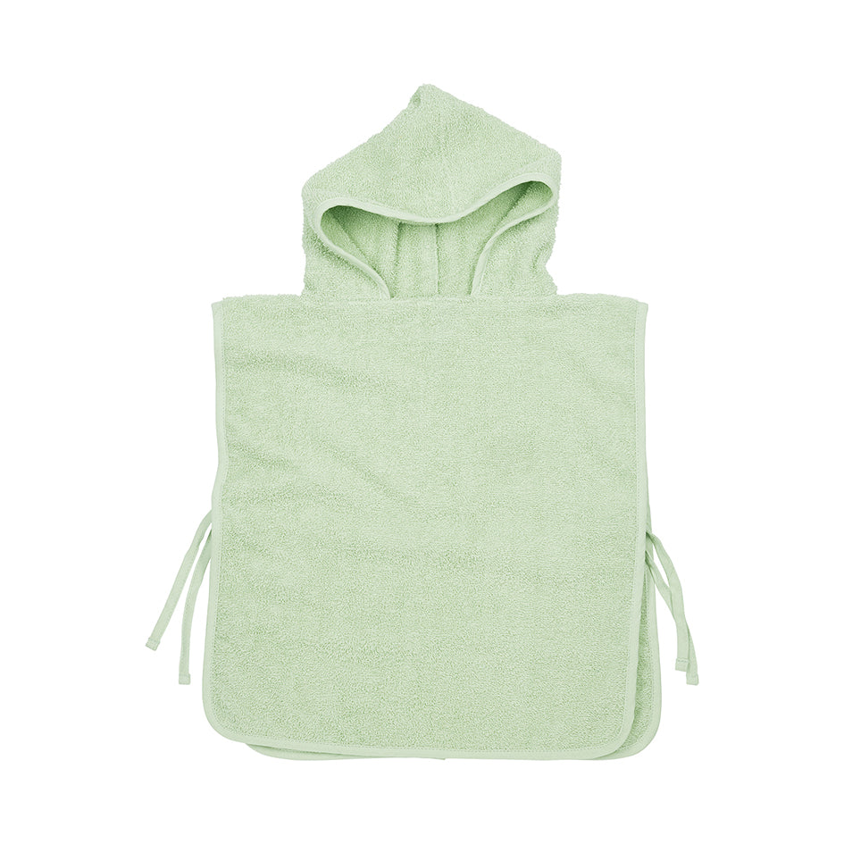 Baby Badeponcho mit Kapuze - Soft Green