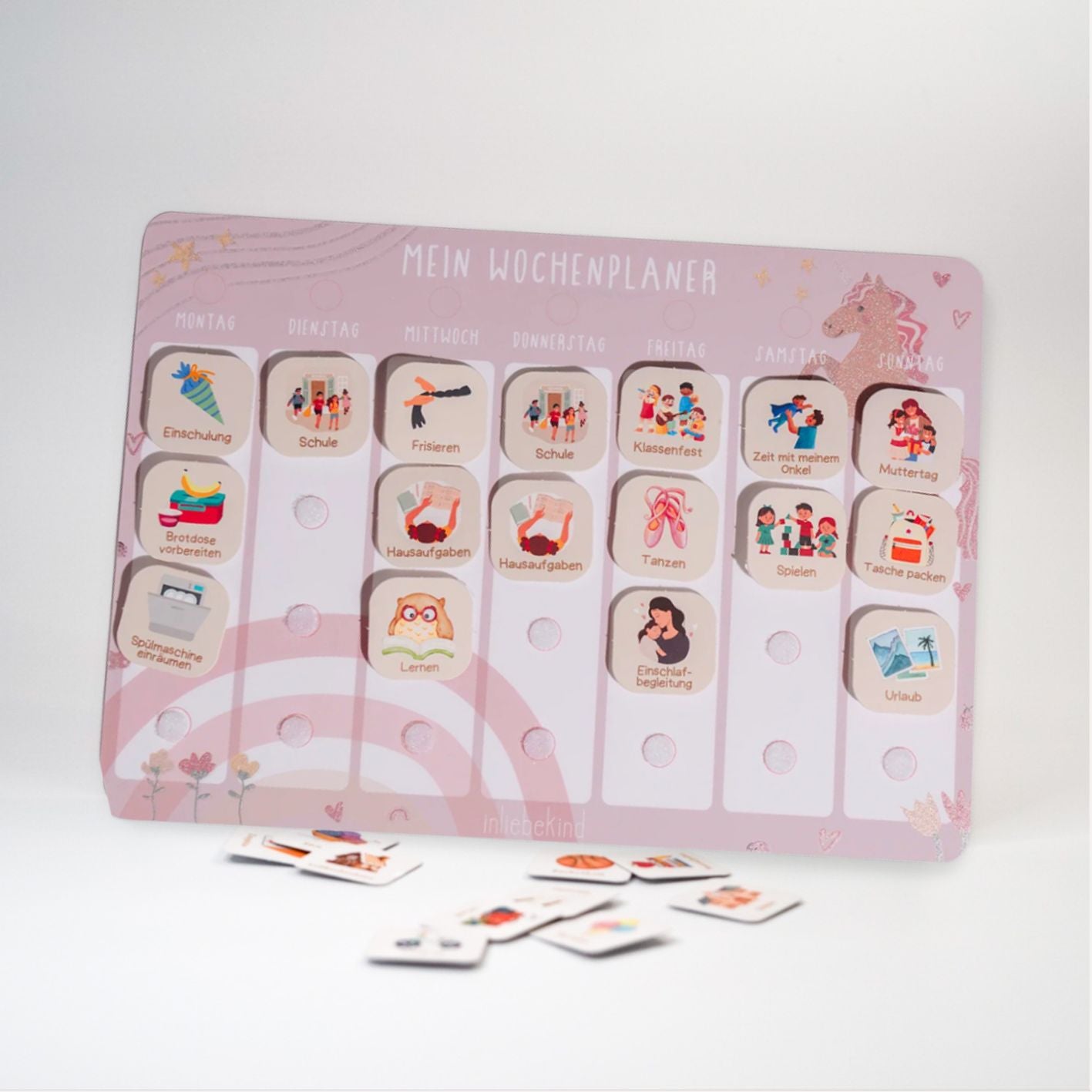 (ABVERKAUF) Wochenplaner Einhorn Glitzer