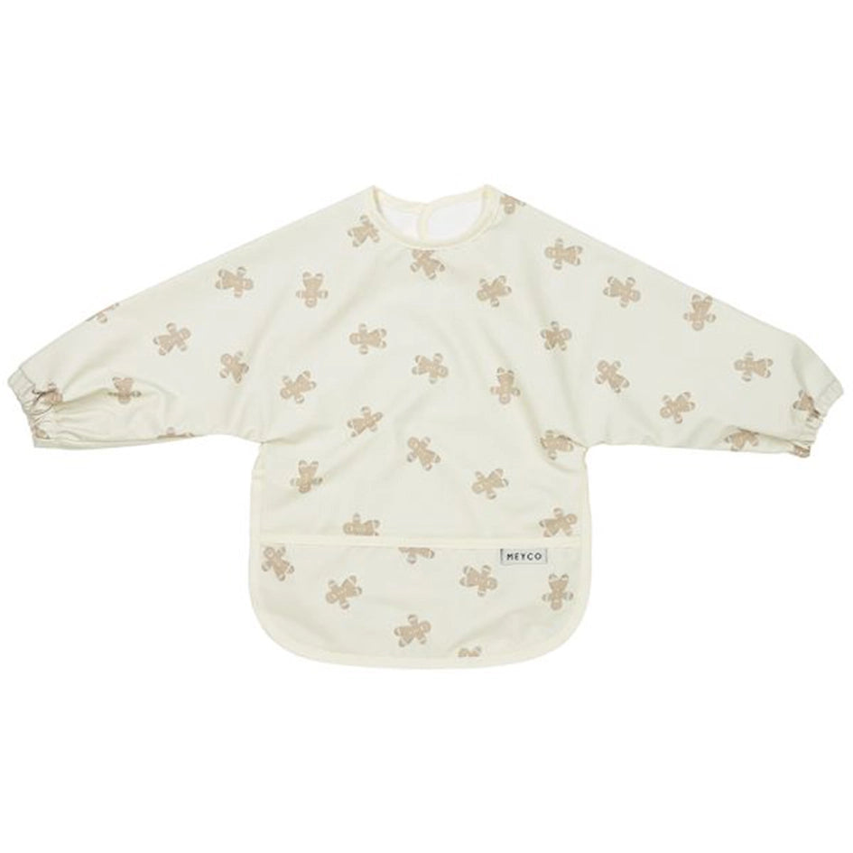 aermellaetzchen im lebkuchendesign für babys in frontansicht der marke meyco