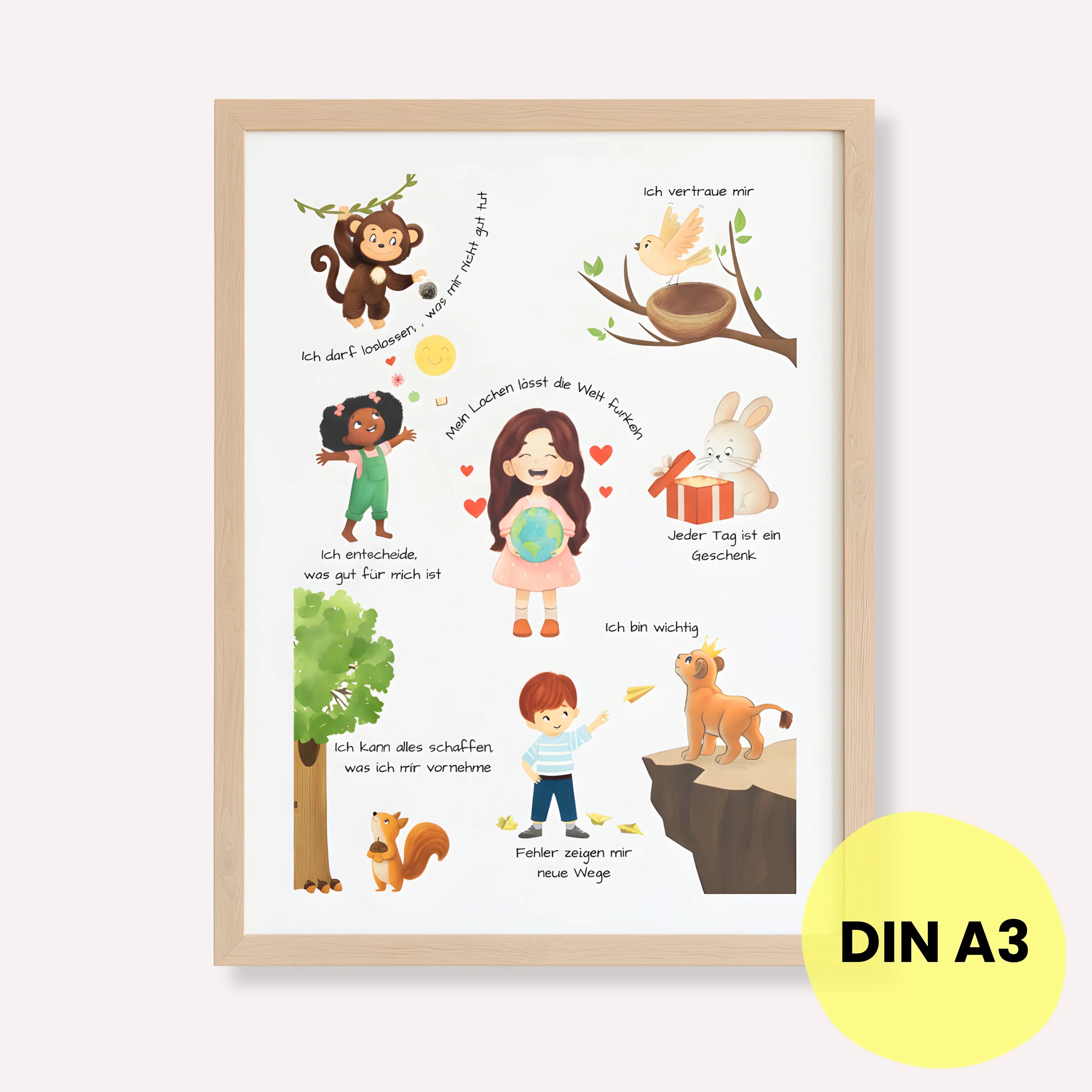 Affirmationsposter für Kinder | DIN A3