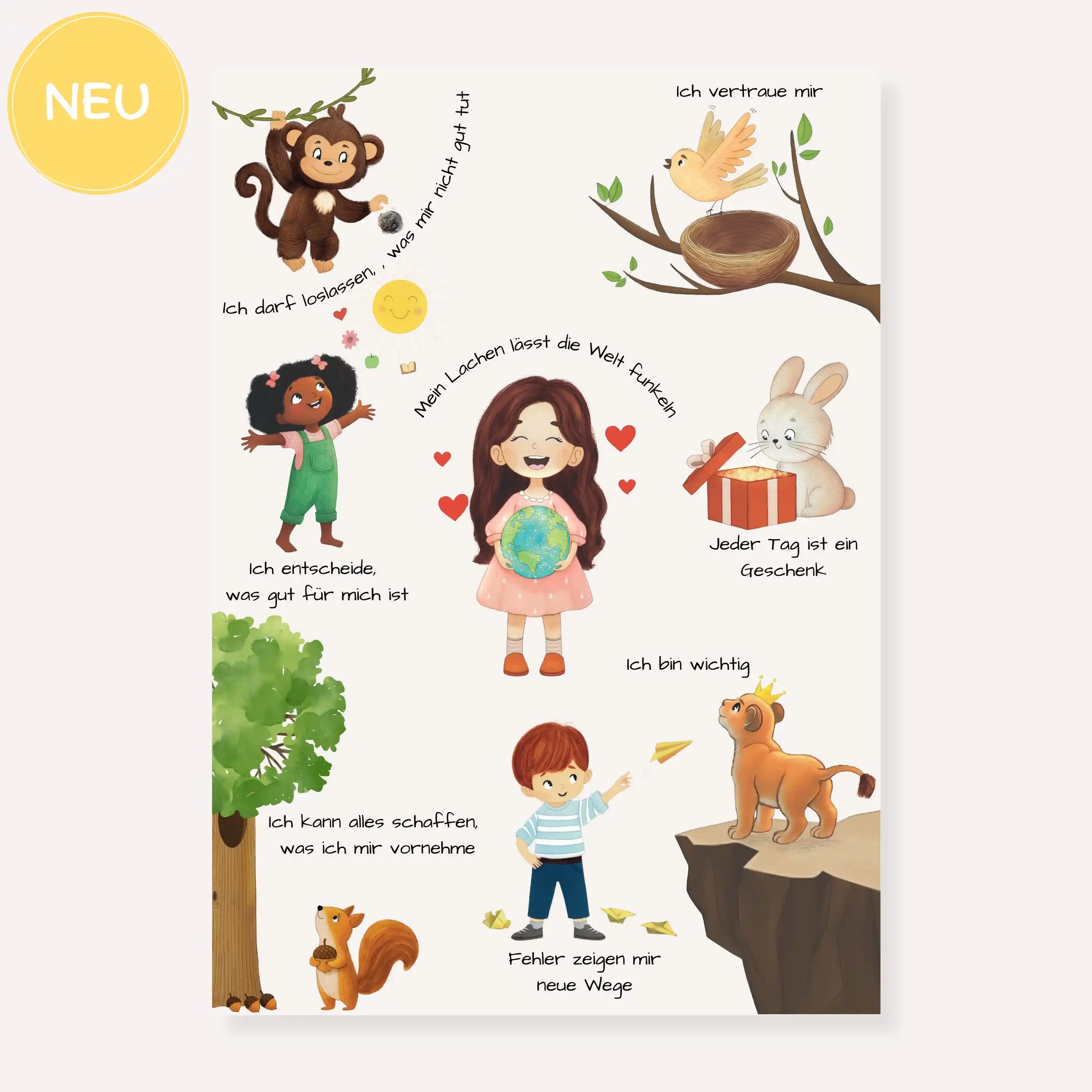 Affirmationsposter für Kinder | DIN A3