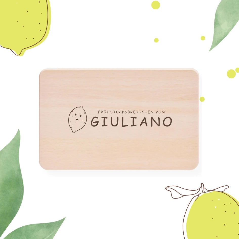 Frühstücksbrettchen für Kinder - personalisiert | LEMON