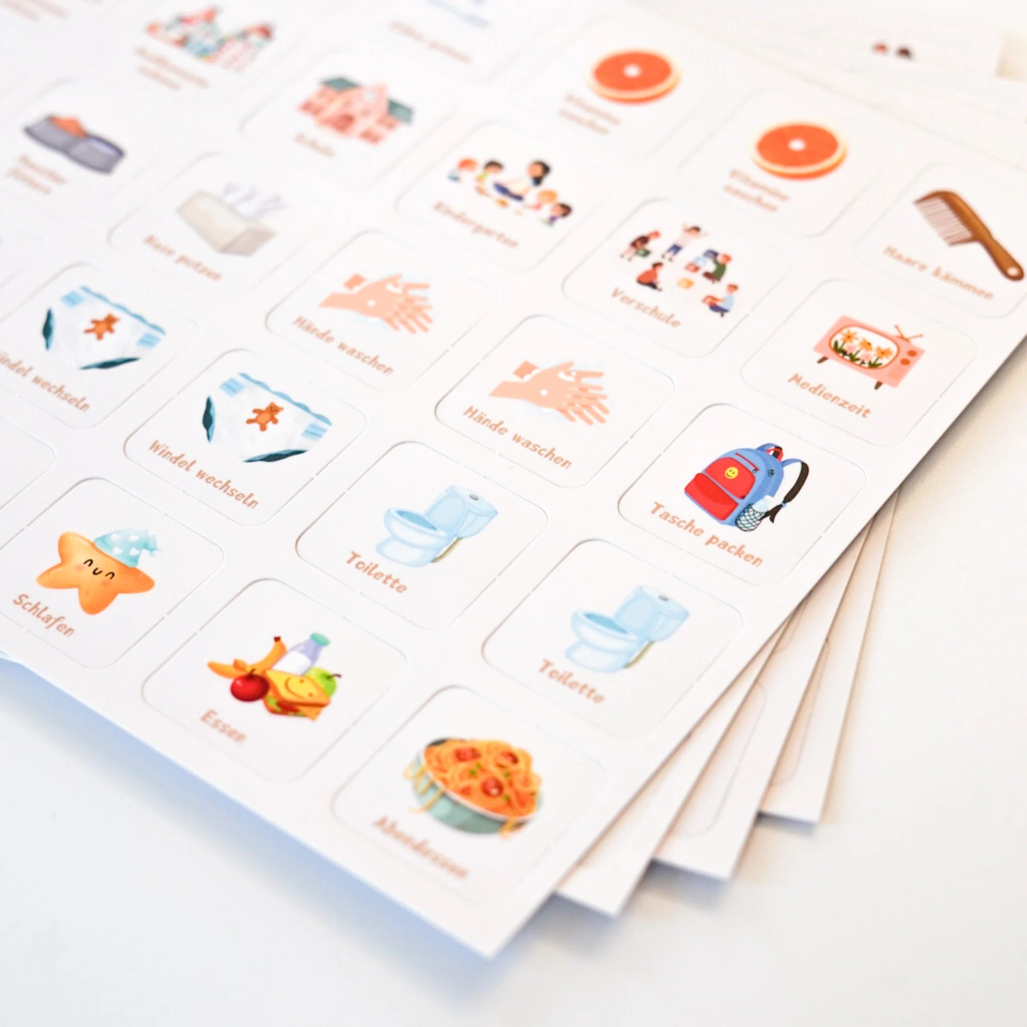 Routinekarten für Kinder -
Symbolkarten für Morgen- und Abendroutine