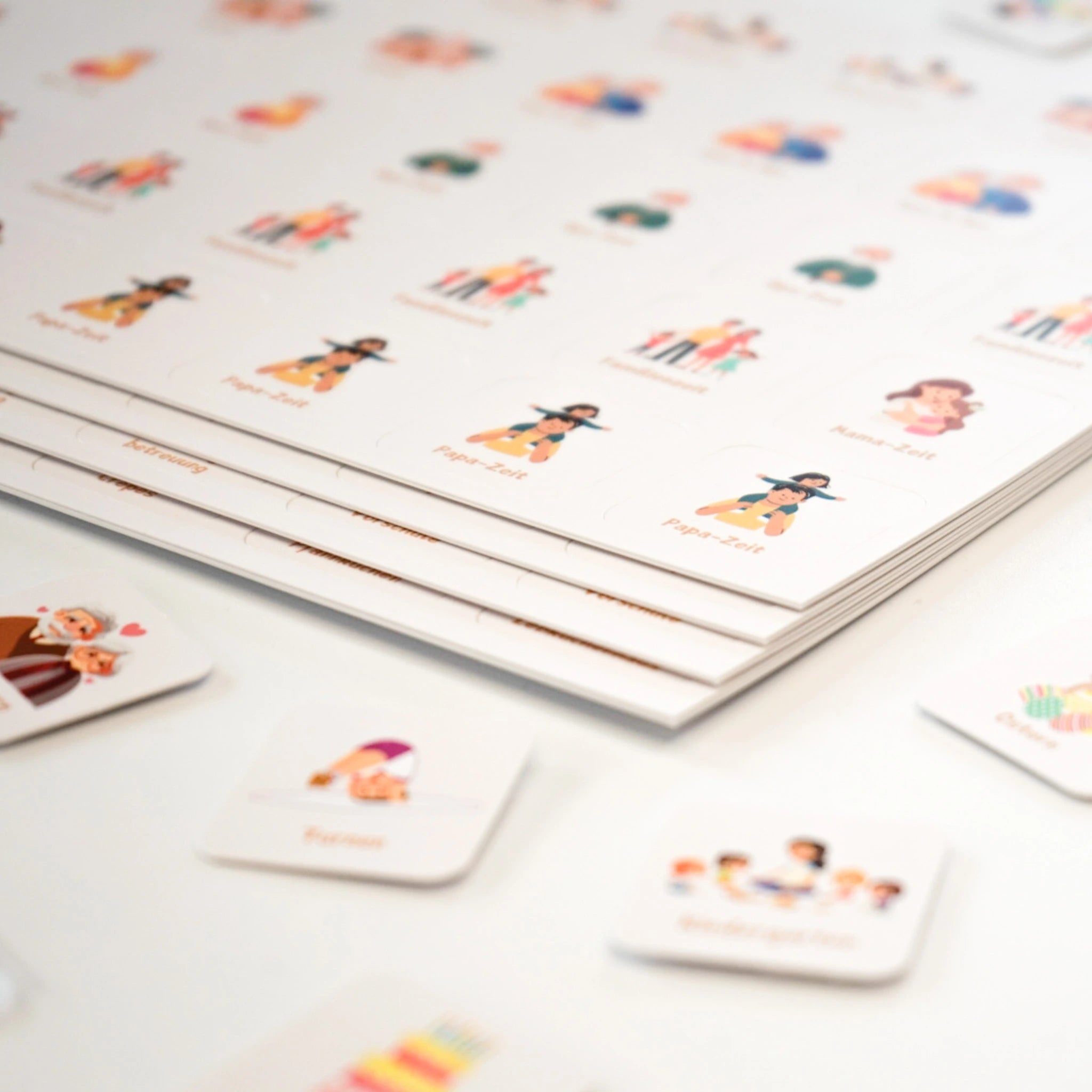 Routinekarten für Wochenplaner Kinder - Detailansicht der Symbolkarten