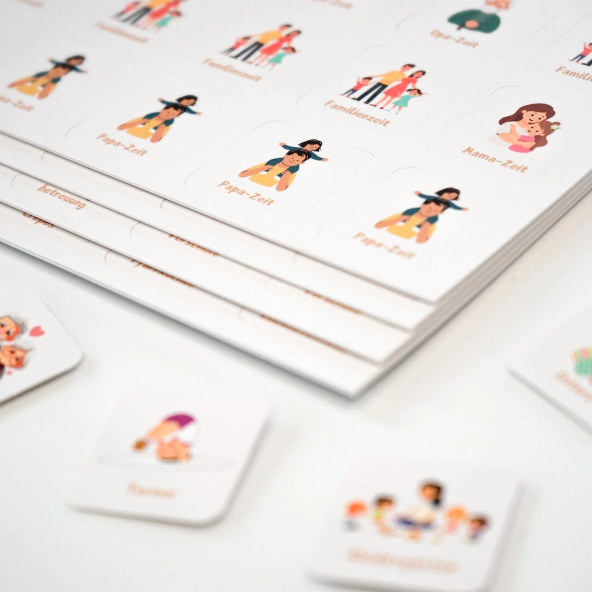 Routinekarten für Wochenplaner Kinder - Detailansicht der Symbolkarten