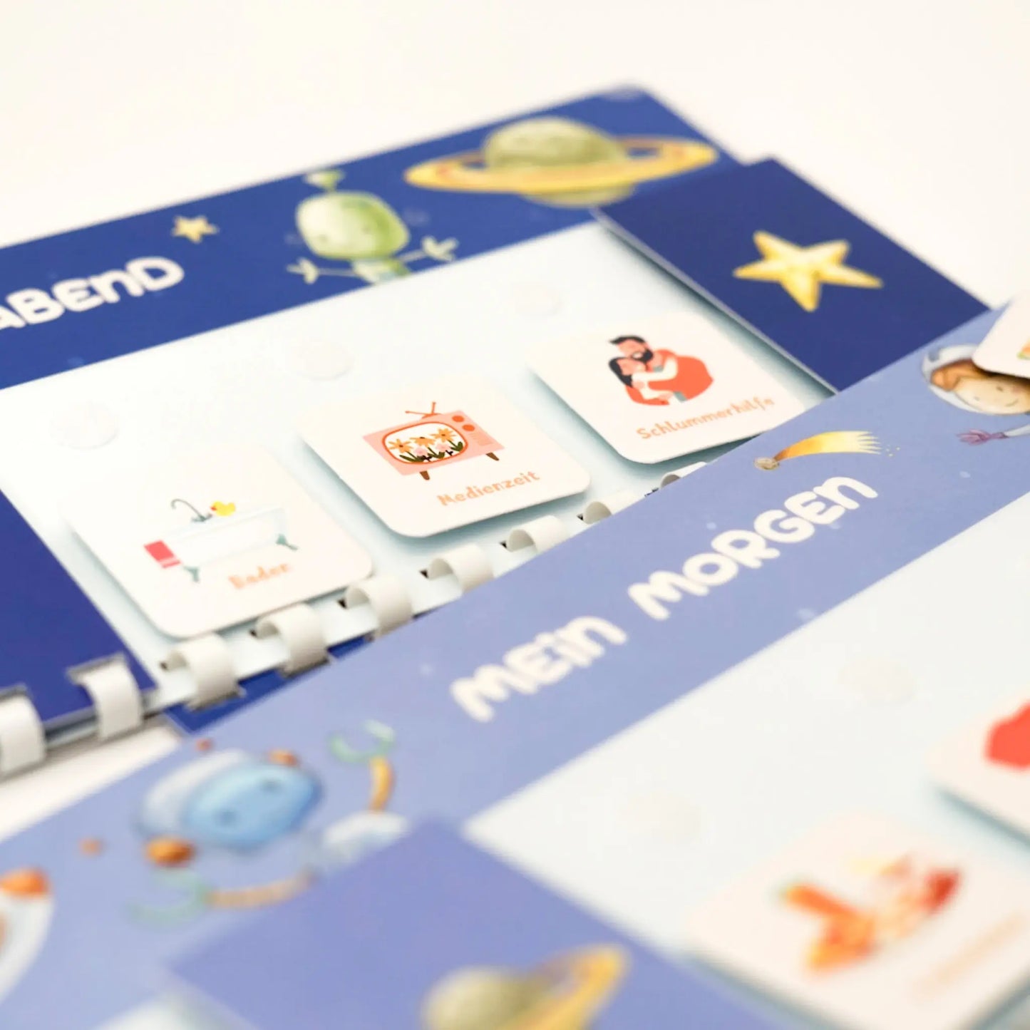 Routineplaner & Wochenplaner Set für Kinder – PLANETEN (inkl. GRATIS Sommer-Routinen-Set)