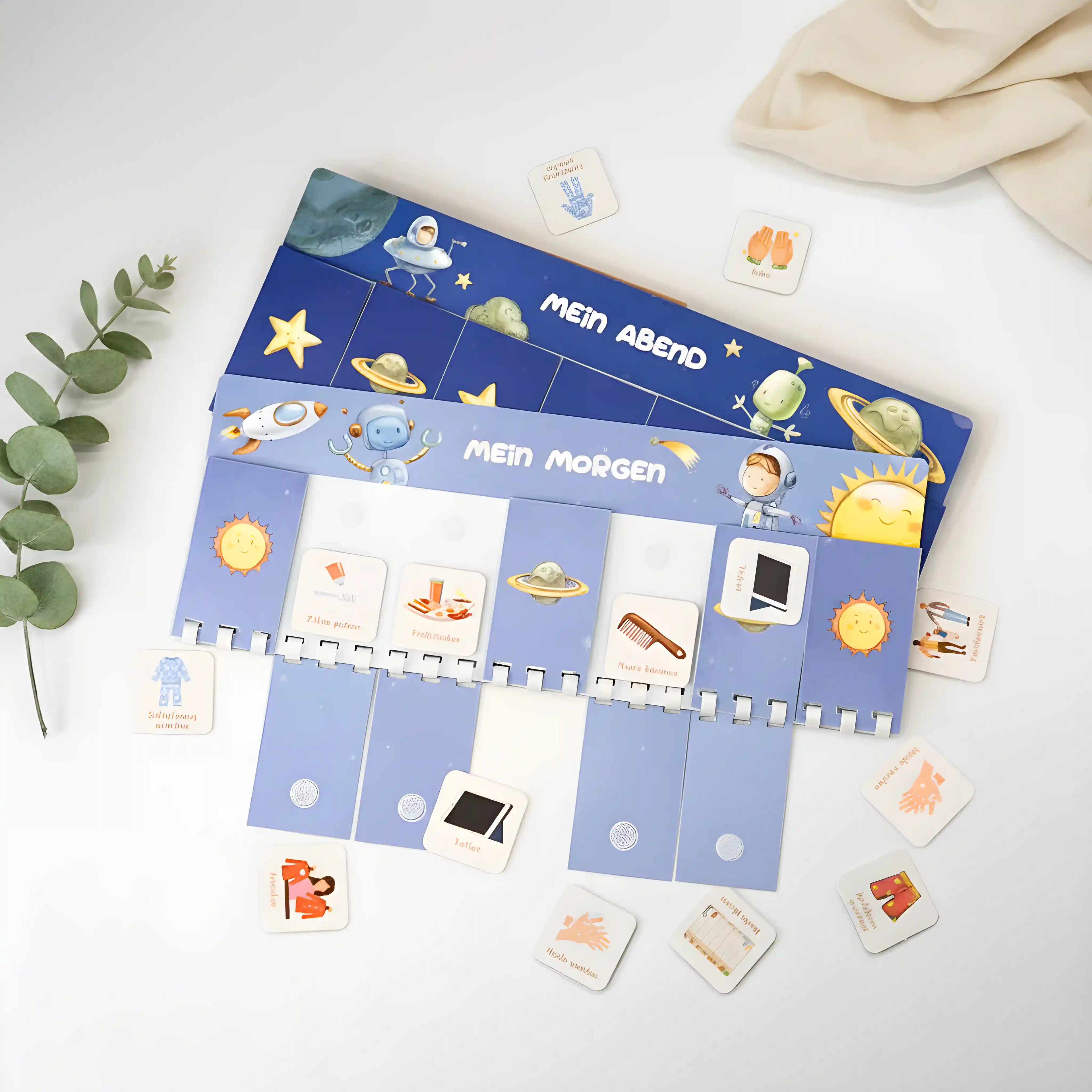 Routineplaner für Kinder – PLANETEN | Morgen & Abend