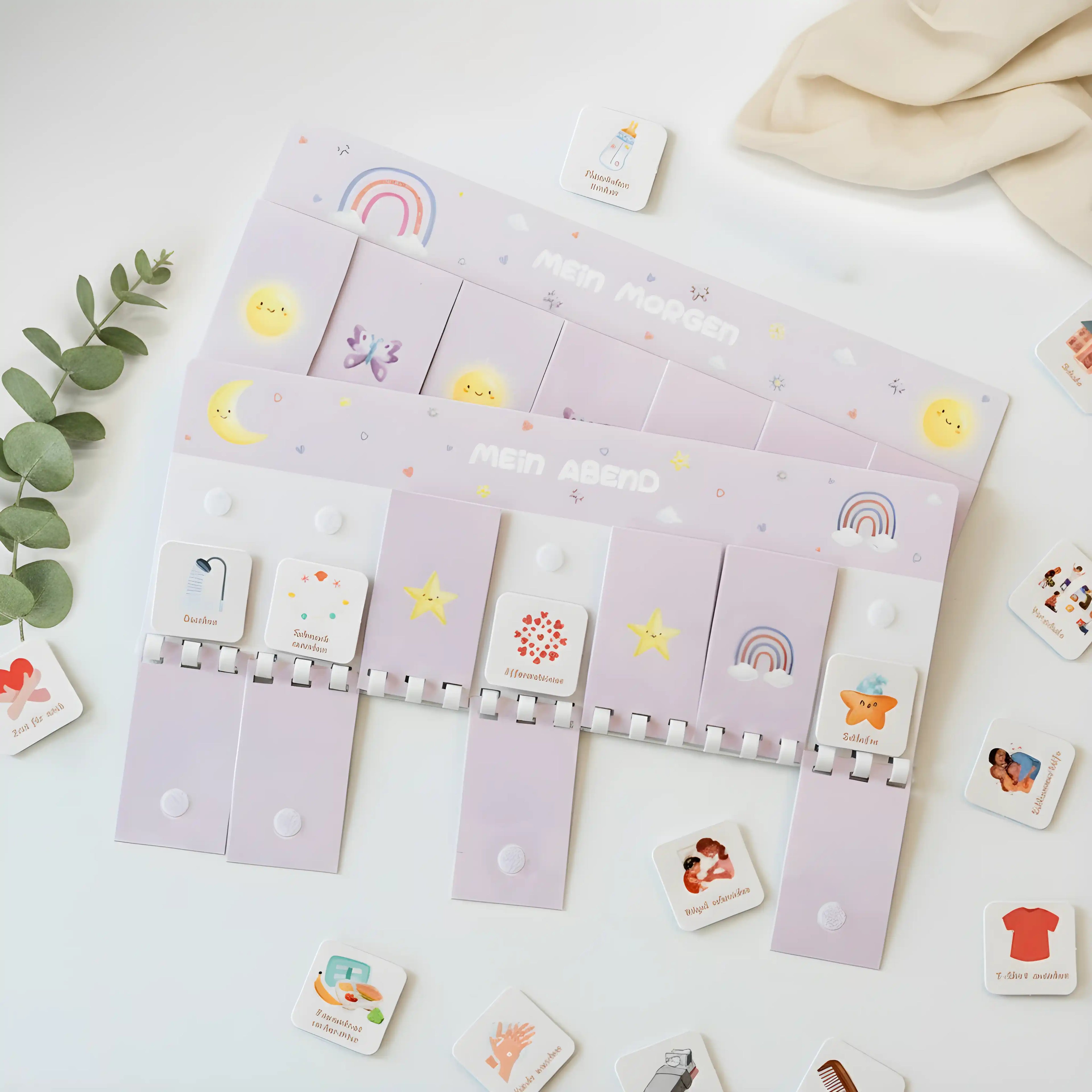 Routineplaner für Kinder – REGENBOGEN | Morgen & Abend