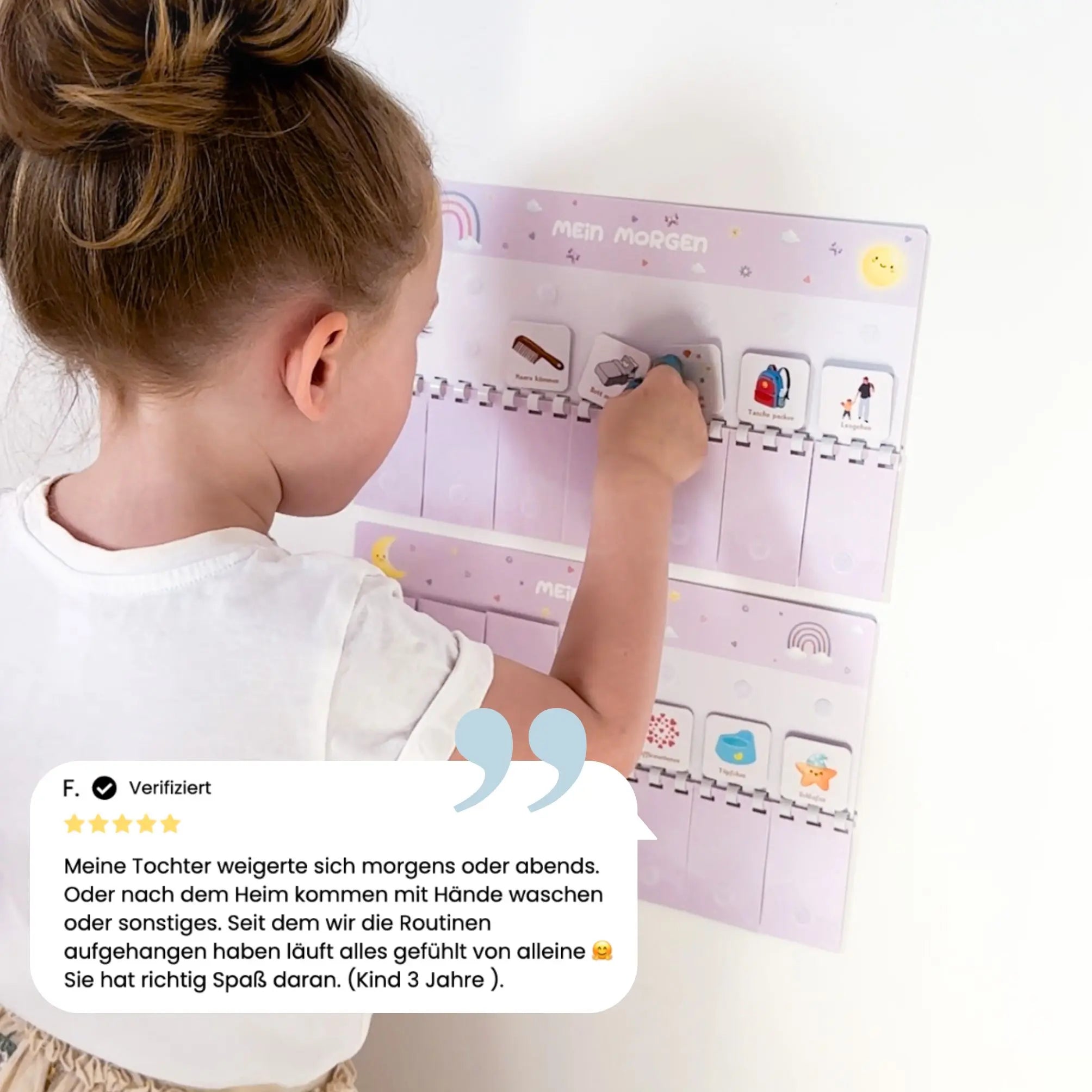 routineplaner für kinder regenbogen mit kundenbewertung