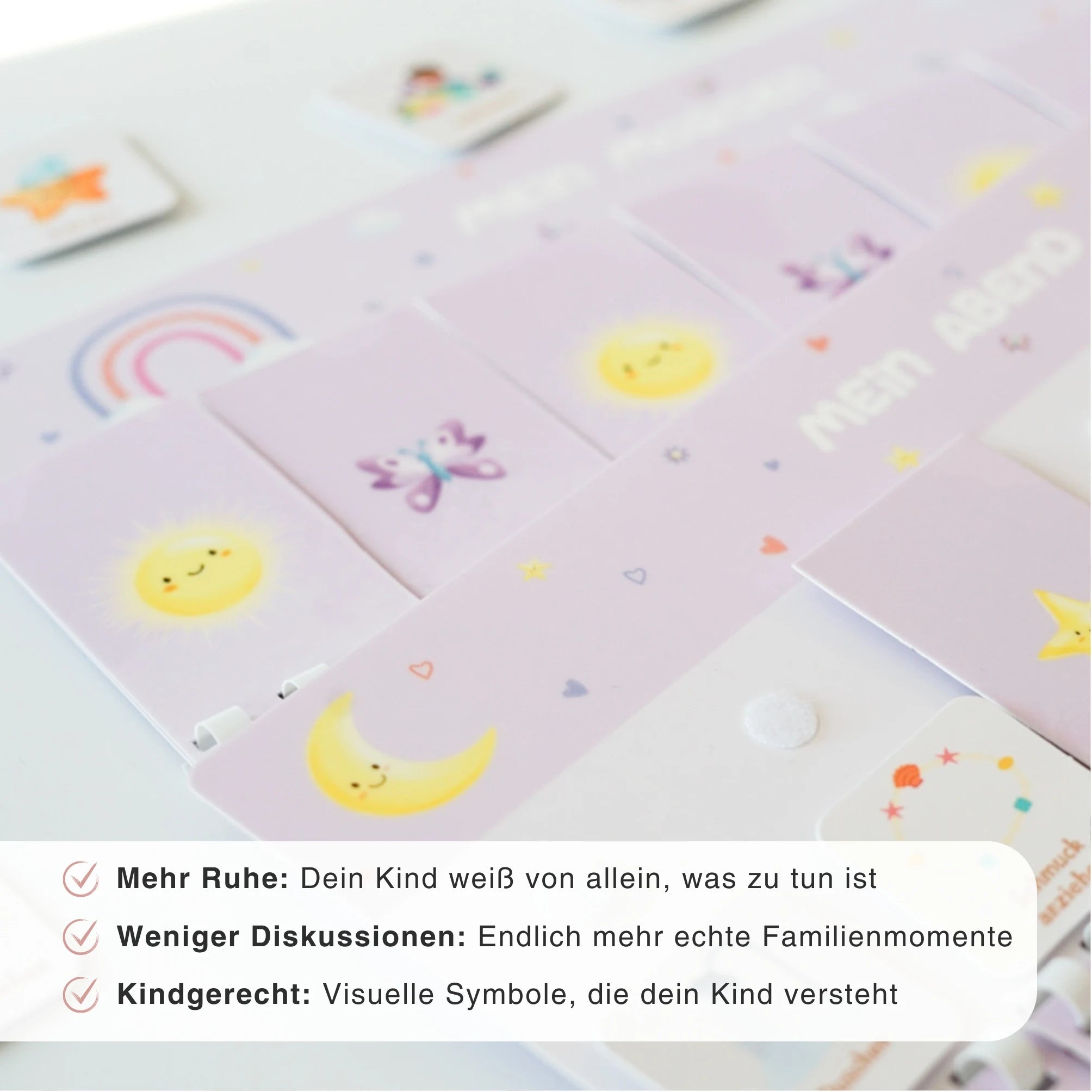 routineplaner für kinder regenbogen mit benefits