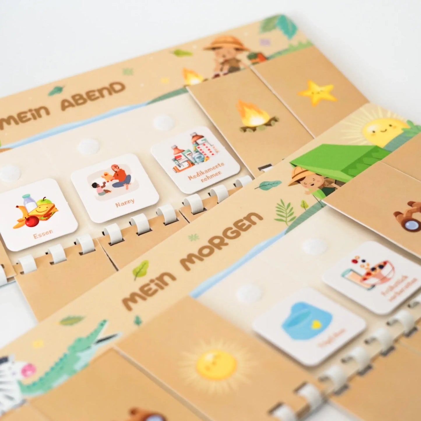 Routineplaner & Wochenplaner Set für Kinder – WILDLIFE
