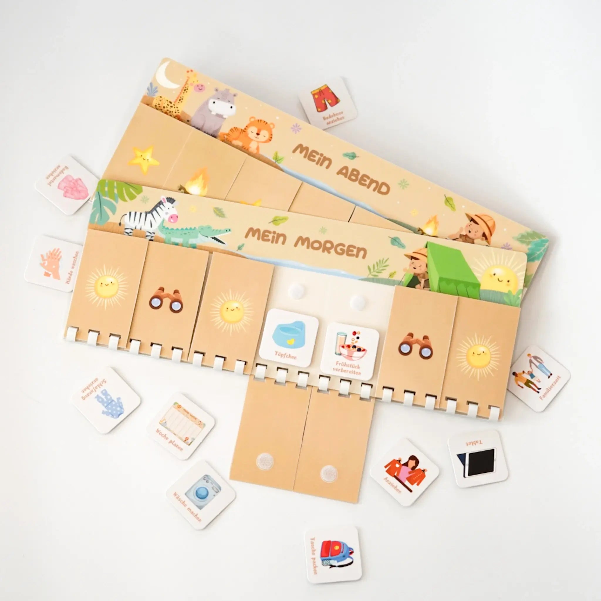 routineplaner wildlife für kinder beide planer