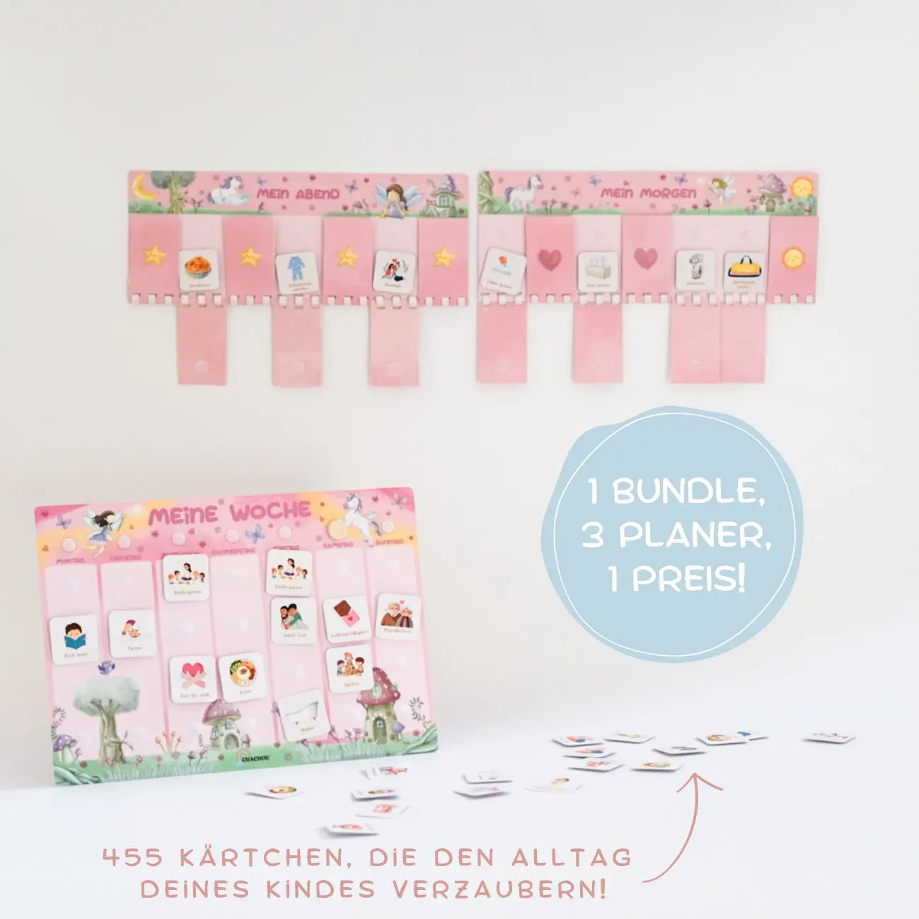 Routineplaner & Wochenplaner Set für Kinder – ZAUBERWALD