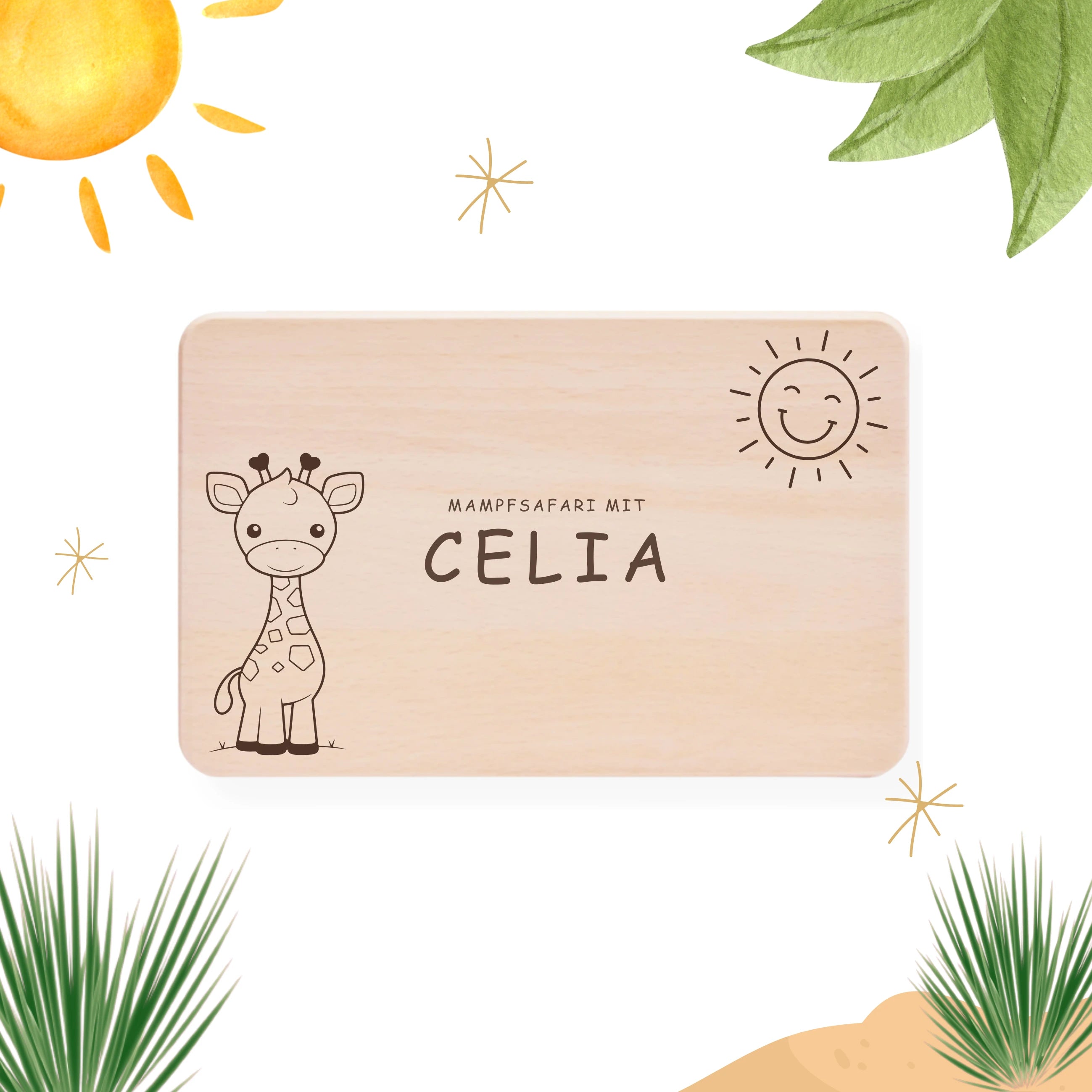 Frühstücksbrettchen für Kinder - personalisiert | WILDLIFE