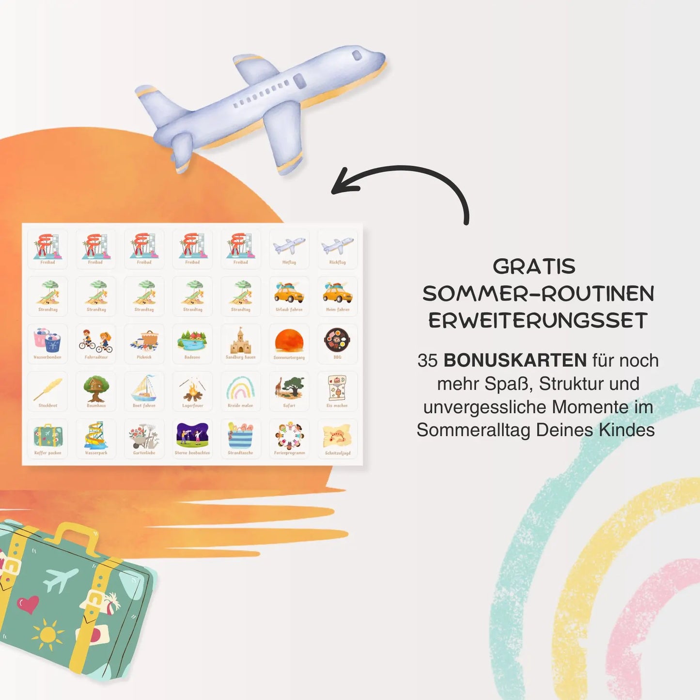 Routineplaner für Kinder – REGENBOGEN | Morgen & Abend (inkl. Sommer Routinen)