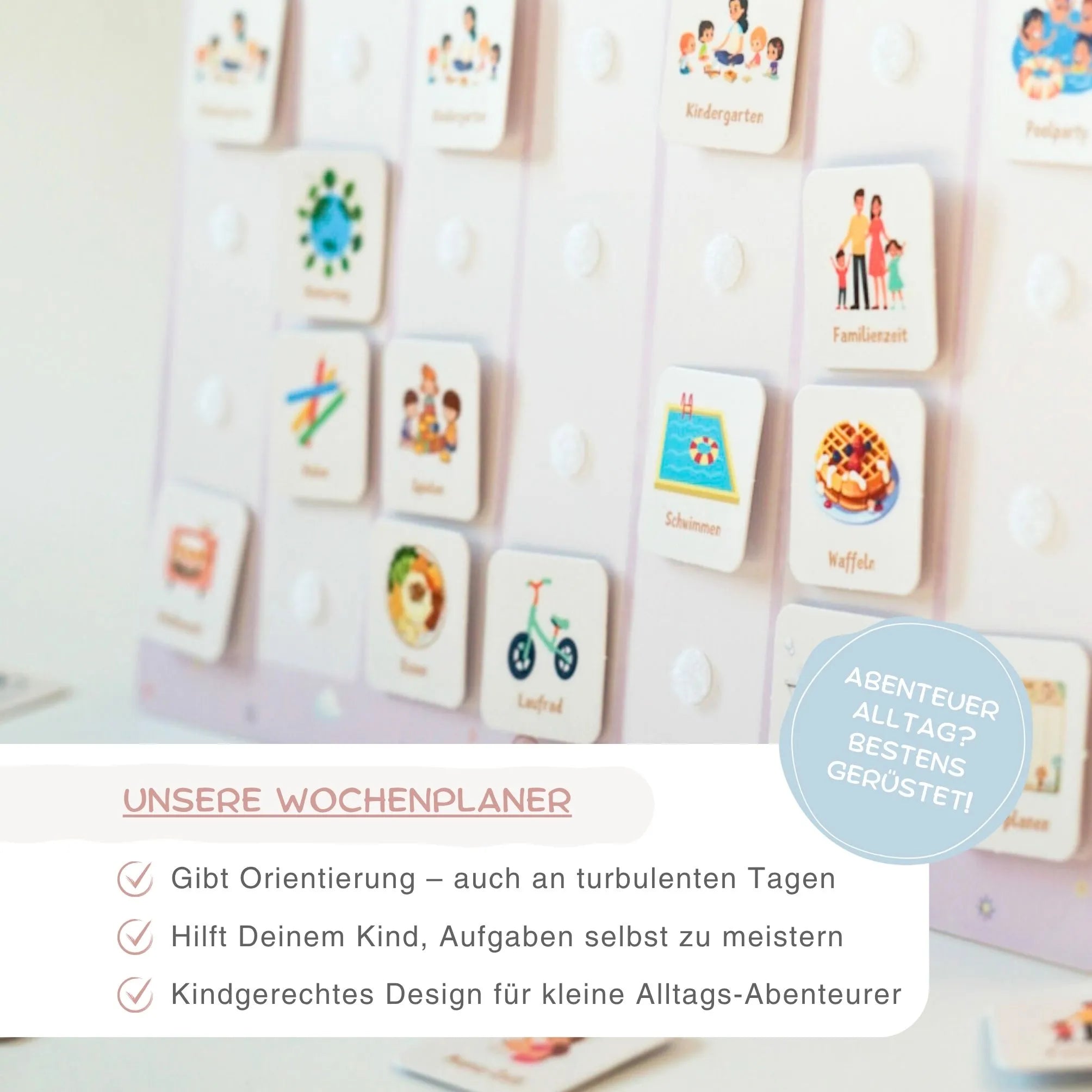 Wochenplaner Kinder Regenbogen Design - Funktionen und Vorteile im Überblick