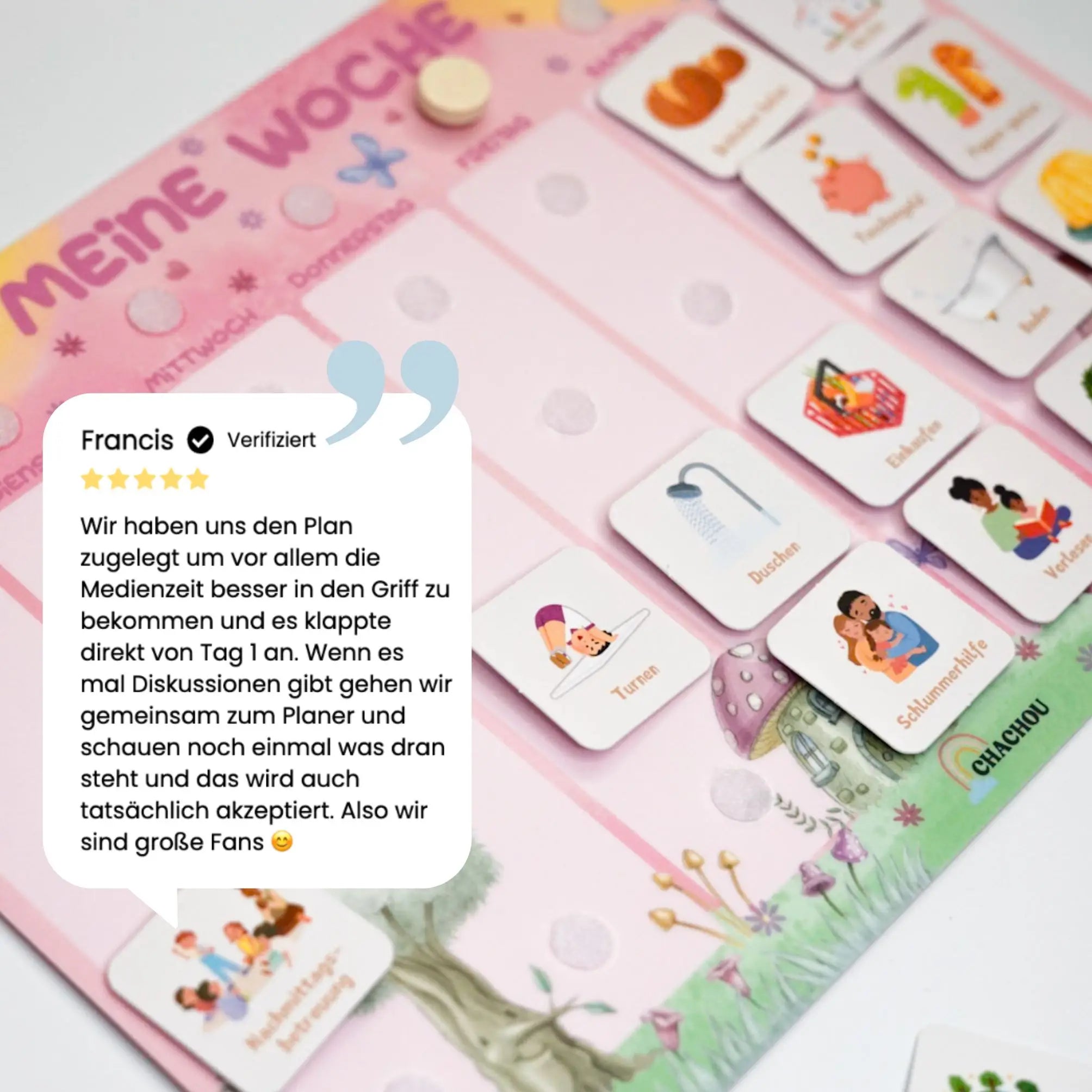 wochenplaner für kinder zauberwald mit kundenbewertung