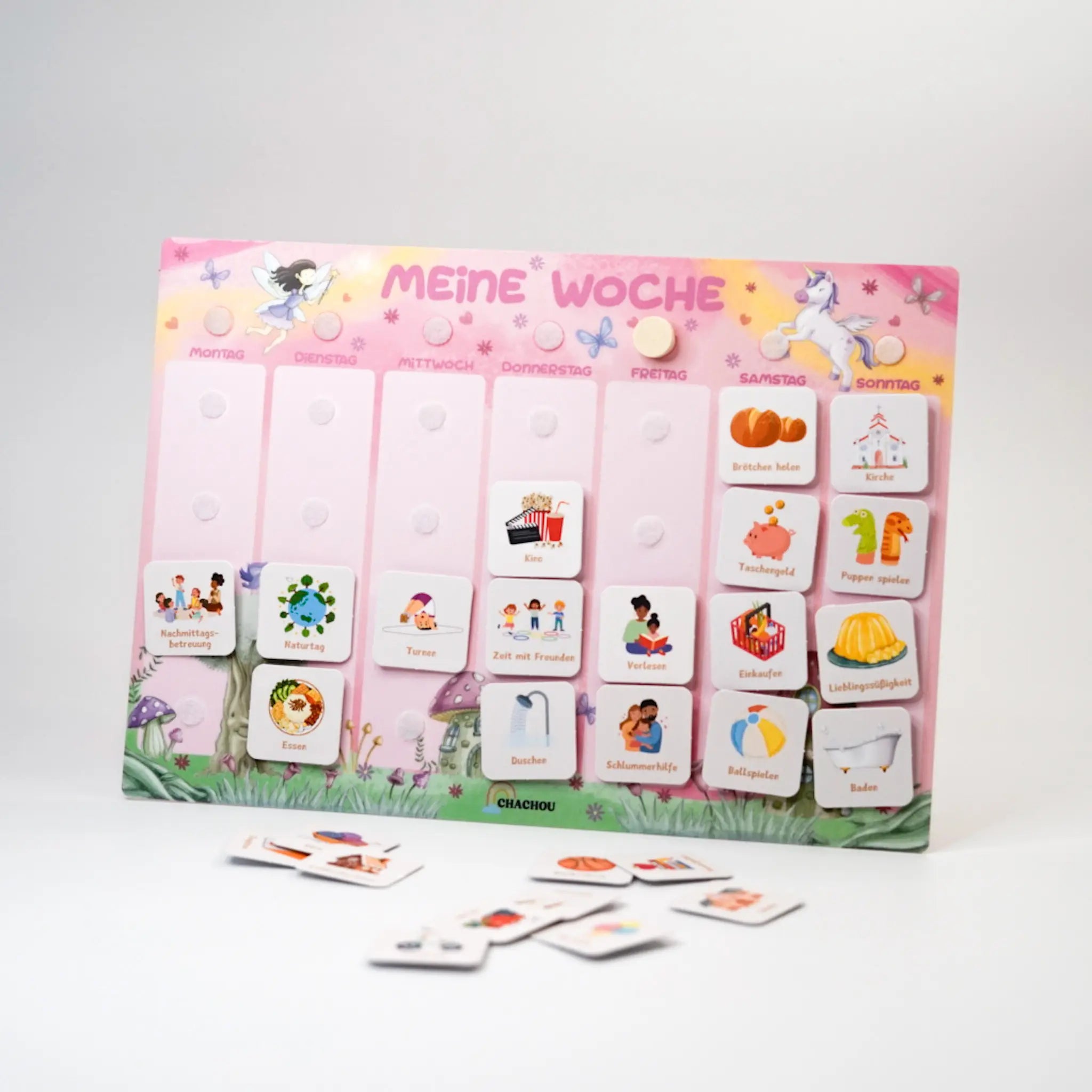 wochenplaner für kinder im zauberwald design