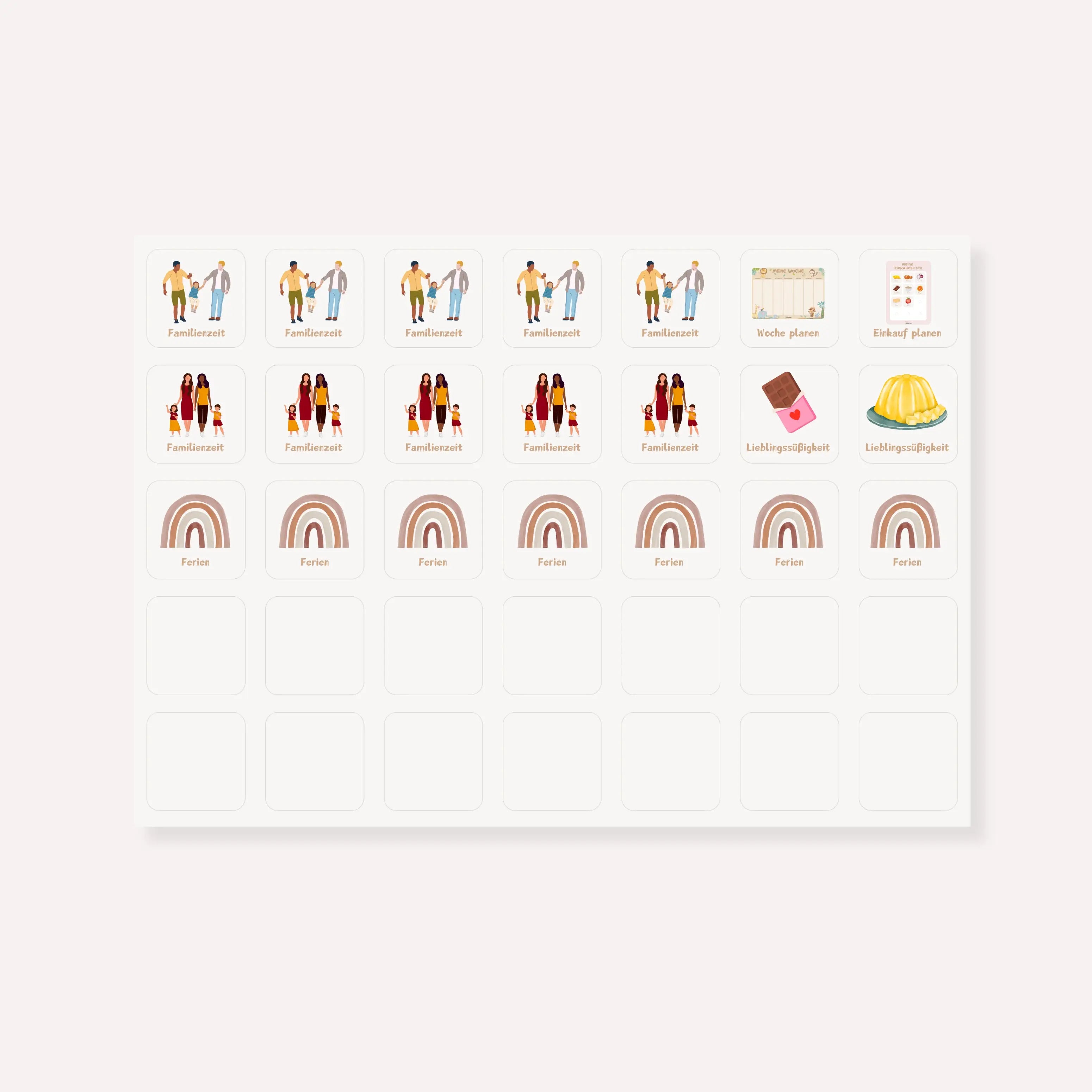 Wochenplaner Symbolkarten (Einzelseite)