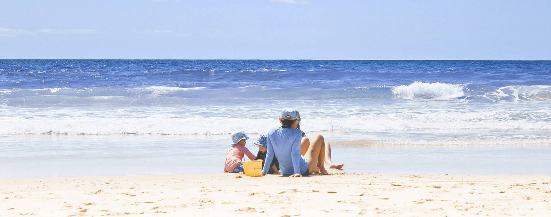 Sommerulaub mit der Familie am Strand