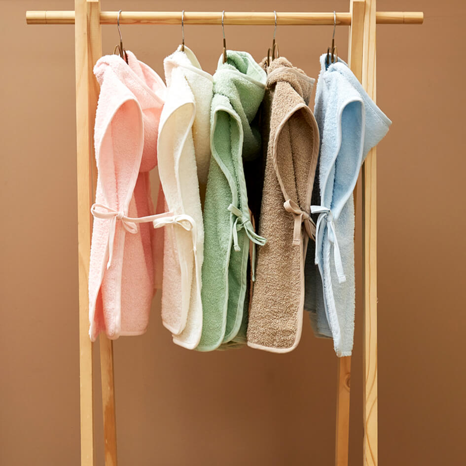 Baby Badeponcho Frottee Uni-Offwhite