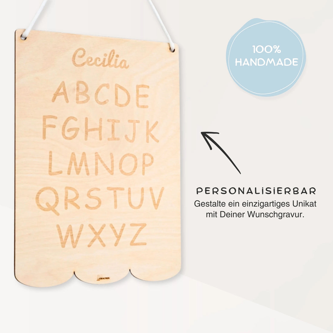 ABC Lerntafel für Kinder | Personalisiert