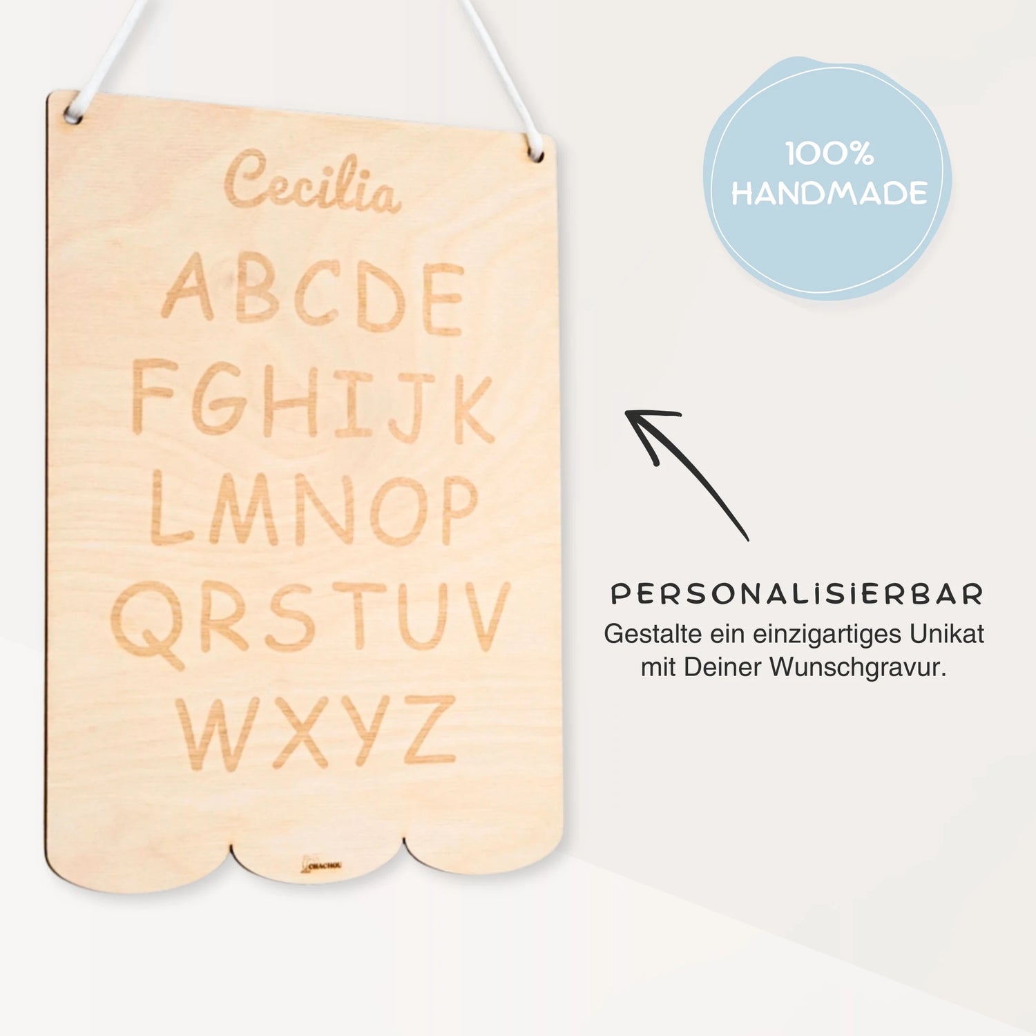 ABC Lerntafel für Kinder | Personalisiert