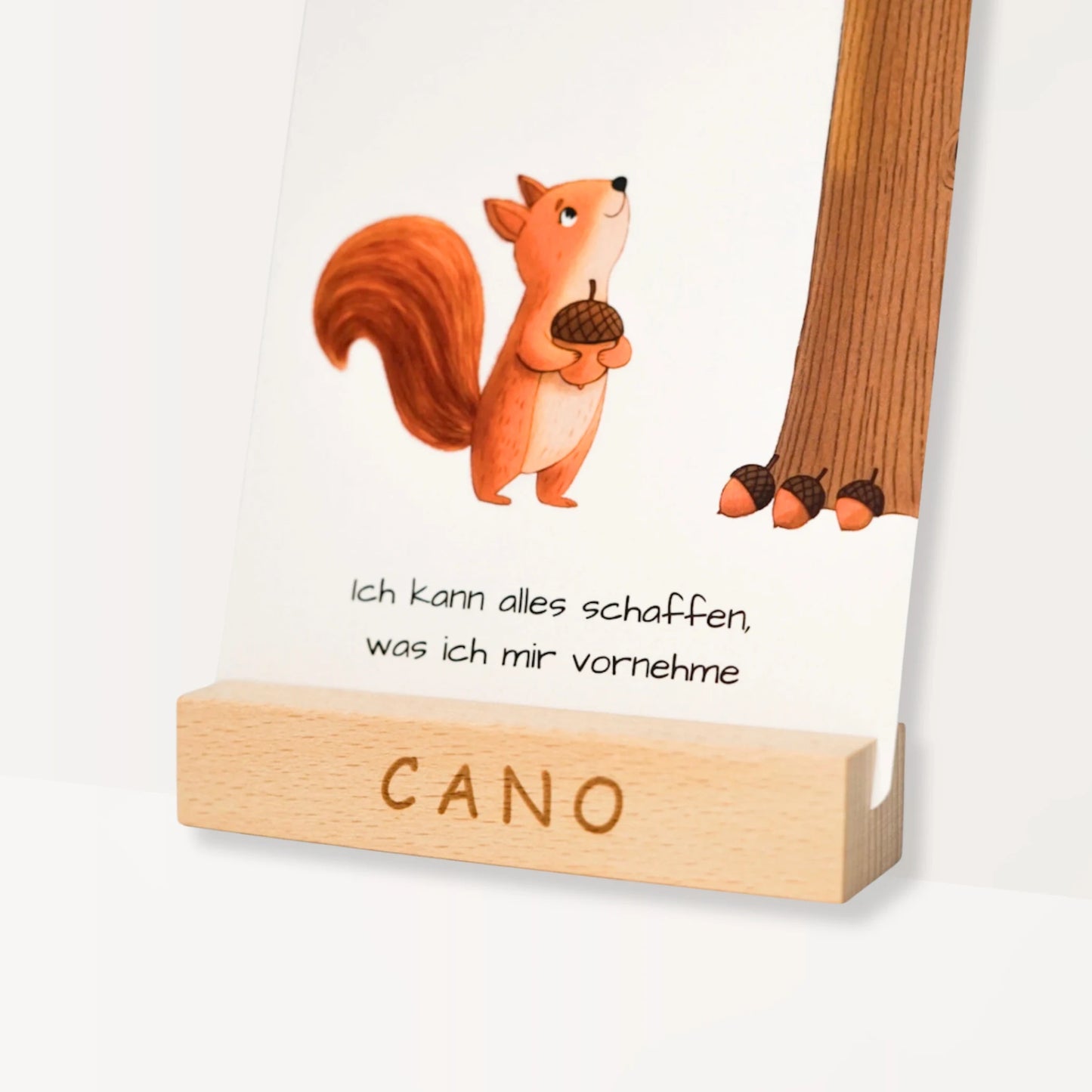 Kartenhalter personalisiert aus Holz – DIN A6