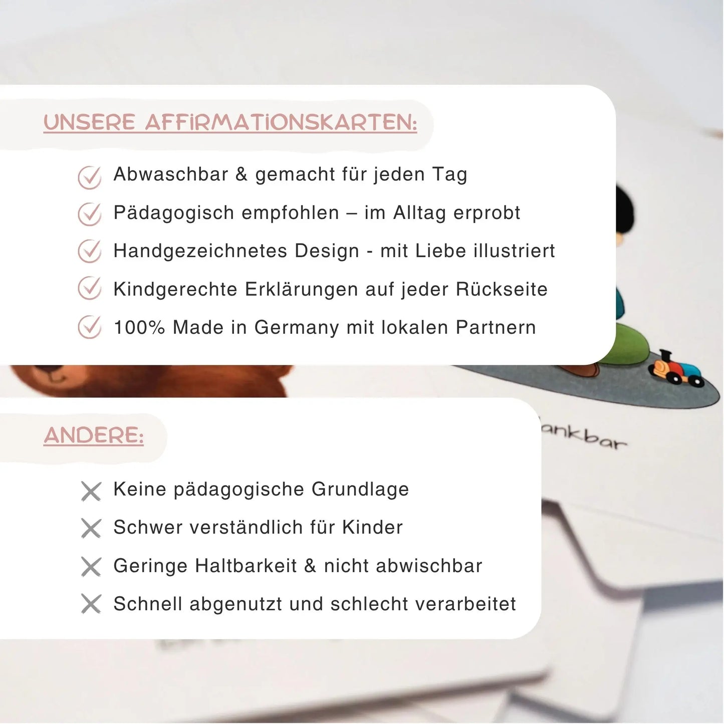 affirmationskarten für kinder unsere affirmationskarten vs. andere affirmationskarten