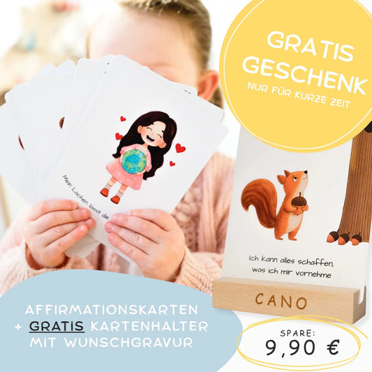 affirmationskarten für kinder mit promobild über gratis kartenhalter mit wunschgravur