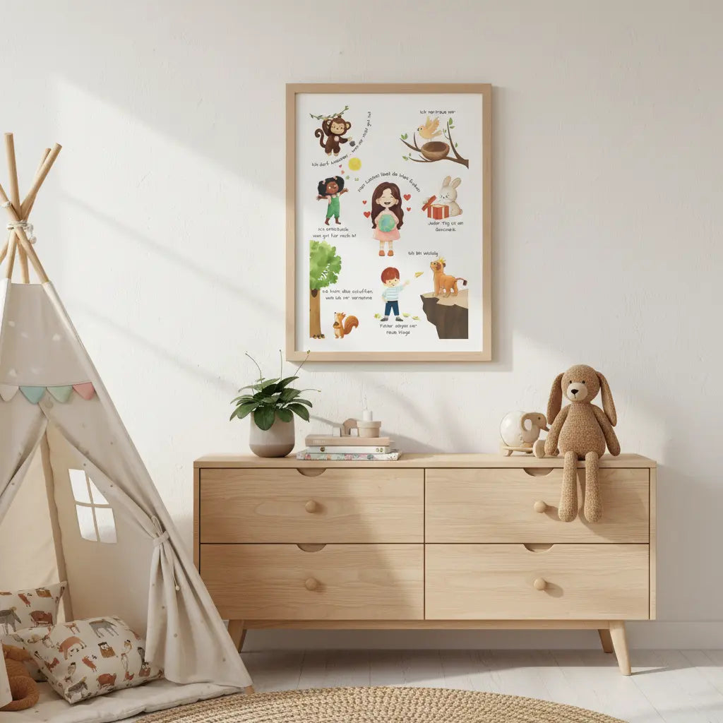 Affirmationsposter für Kinder zum Ausdrucken | Formate A4, A3, A2 (PDF Download)