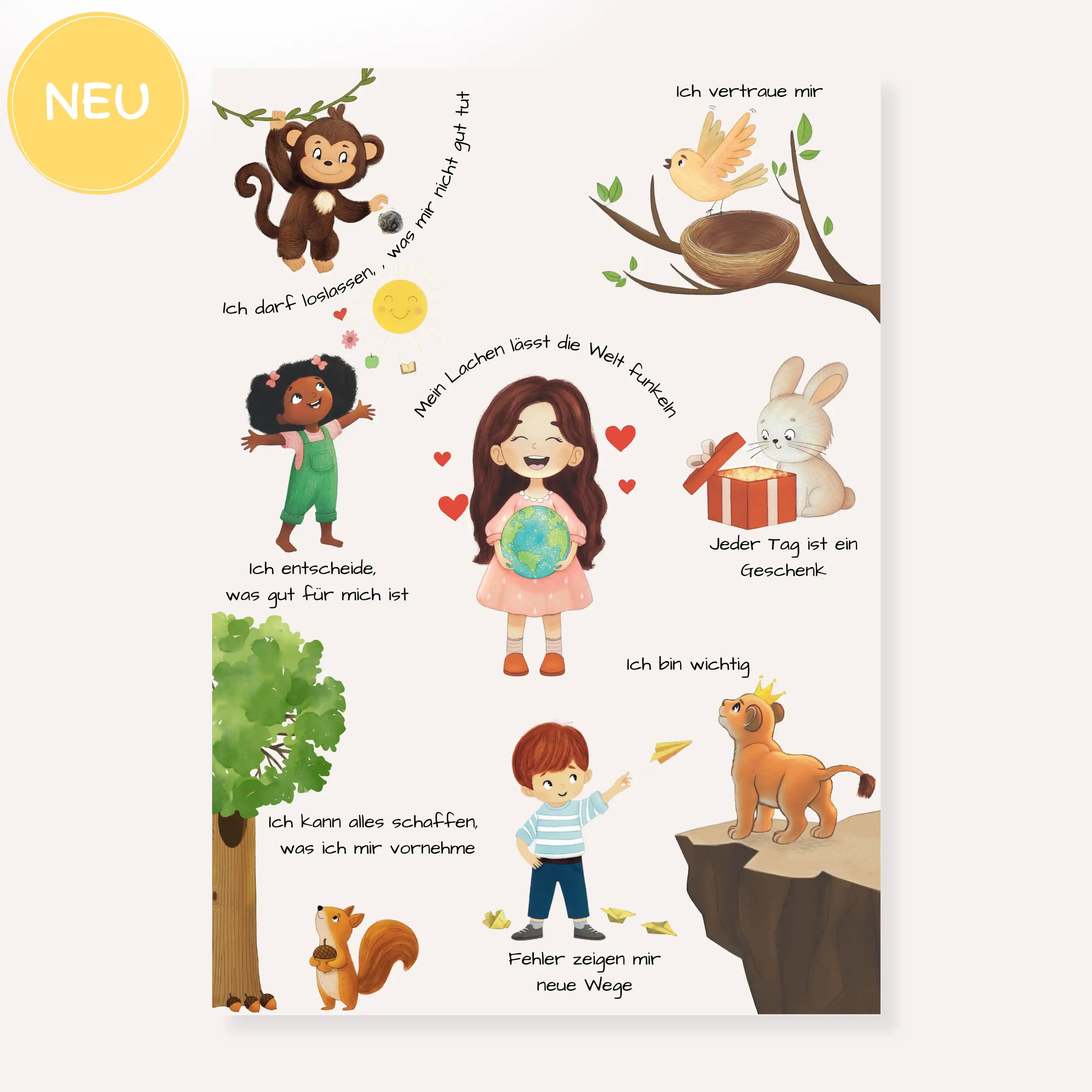 Affirmationsposter für Kinder | DIN A3