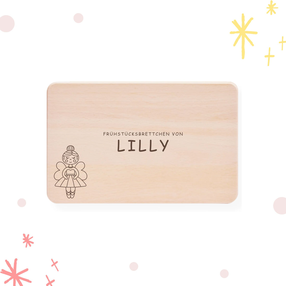 Frühstücksbrettchen für Kinder - personalisiert | Weihnachtself