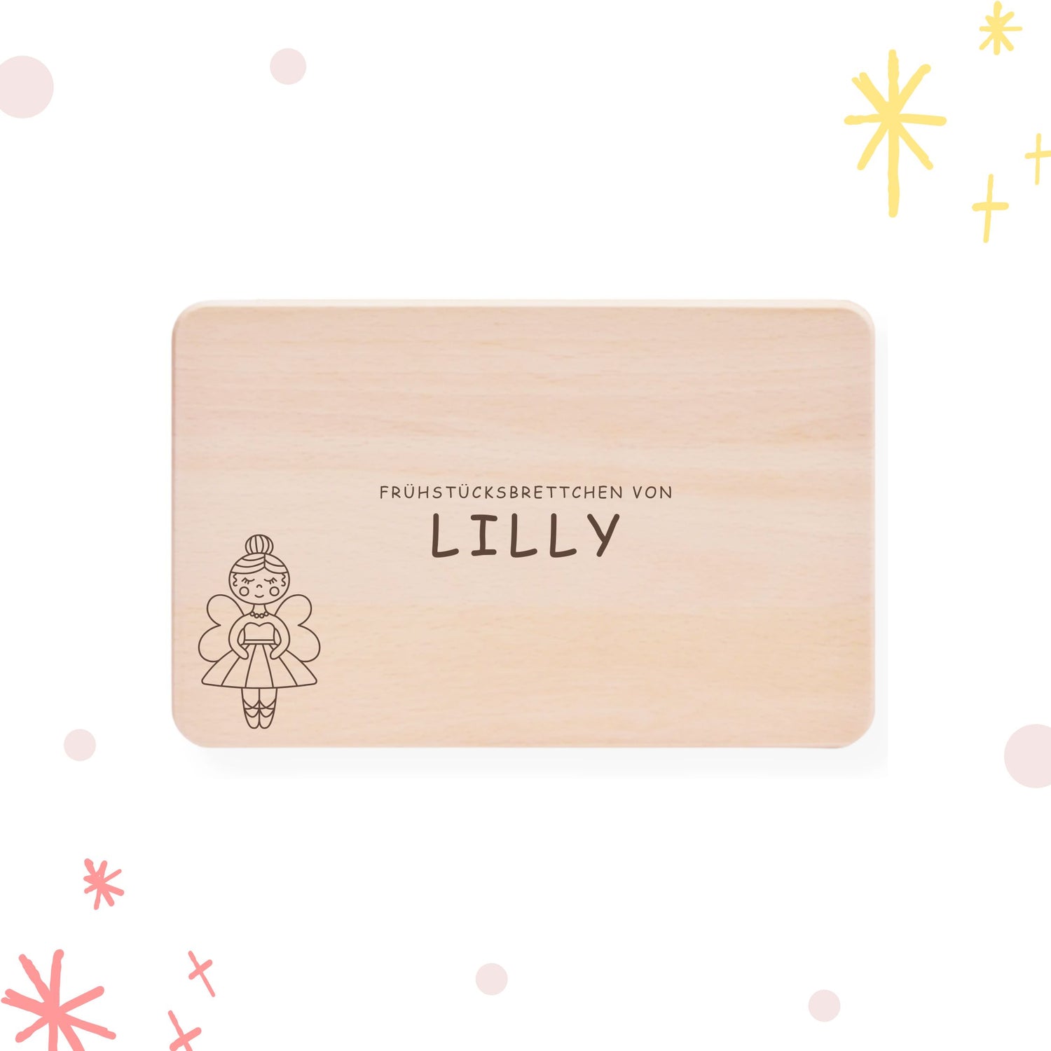 Frühstücksbrettchen für Kinder - personalisiert | Weihnachtself