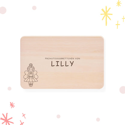 Frühstücksbrettchen für Kinder - personalisiert | Weihnachtself
