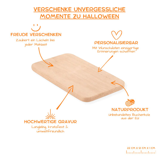 Frühstücksbrettchen für Kinder - personalisiert | Kürbis (limited)