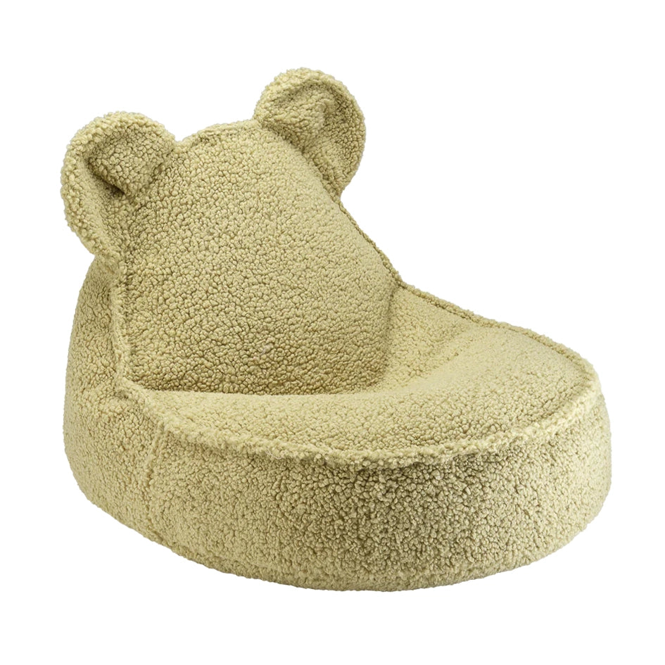 kinder sitzsack teddy bear von wigiwama aus teddystoff in hellgruen