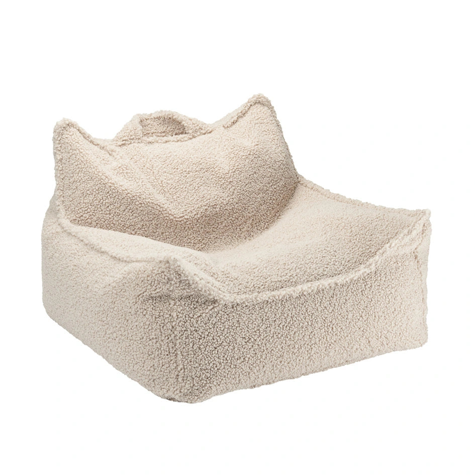 kinder sitzsack von wigiwama aus teddystoff in beige