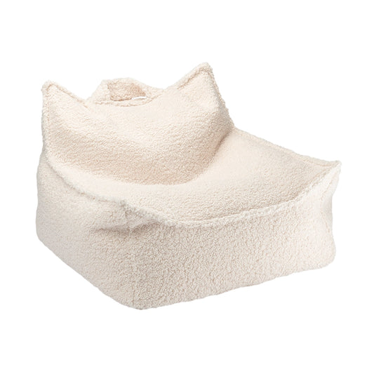 kinder sitzsack von wigiwama aus teddystoff in creme