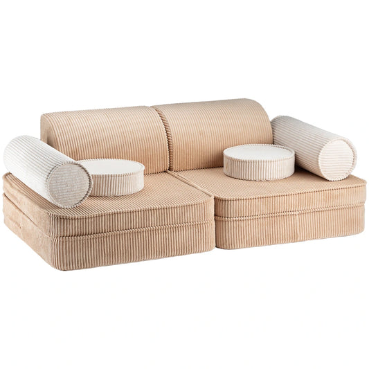 kinder spielsofa von wigiwama aus cord in beige