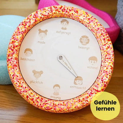 Montessori Gefühlsrad aus Holz kompatibel mit stapelstein - Emotionen erkennen und benennen für Kinder