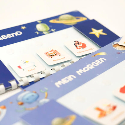 Routineplaner & Wochenplaner Set für Kinder – PLANETEN (inkl. GRATIS Sommer-Routinen-Set)