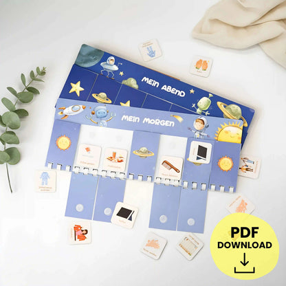 Routineplaner für Kinder – PLANETEN | Morgen &amp; Abend (inkl. 175 Symbole) PDF Download