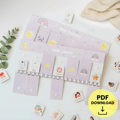 Routineplaner für Kinder – REGENBOGEN | Morgen &amp; Abend (inkl. 175 Symbole) PDF Download