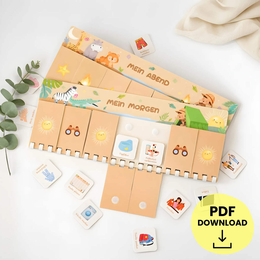 Routineplaner für Kinder – WILDLIFE | Morgen &amp; Abend (inkl. 175 Symbole) PDF Download