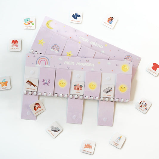 Routineplaner für Kinder – REGENBOGEN – 2er-Set (Summer Edition)