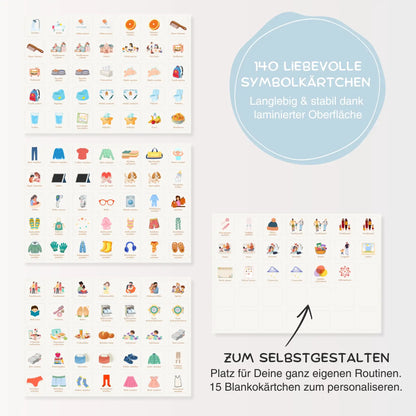 Routineplaner Kinder – WILDLIFE 2er-Set mit 140 Symbolkarten