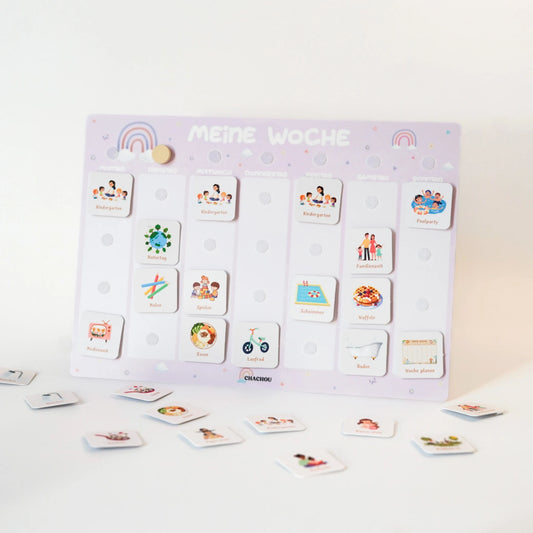 Wochenplaner für Kinder – Regenbogen