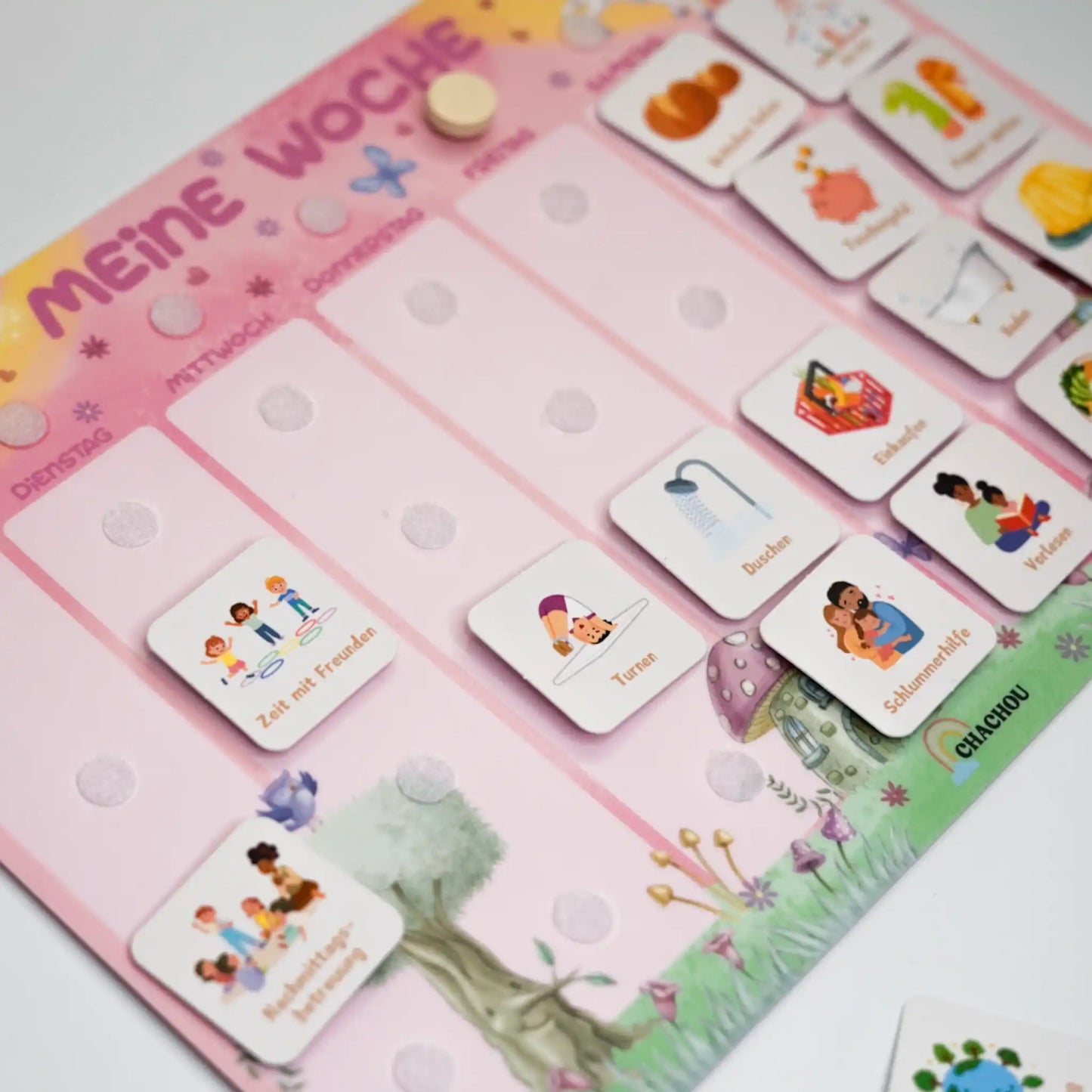 Wochenplaner Kinder – ZAUBERWALD mit 315 Symbolkarten